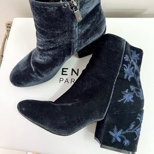 Kenneth Cole velour booties